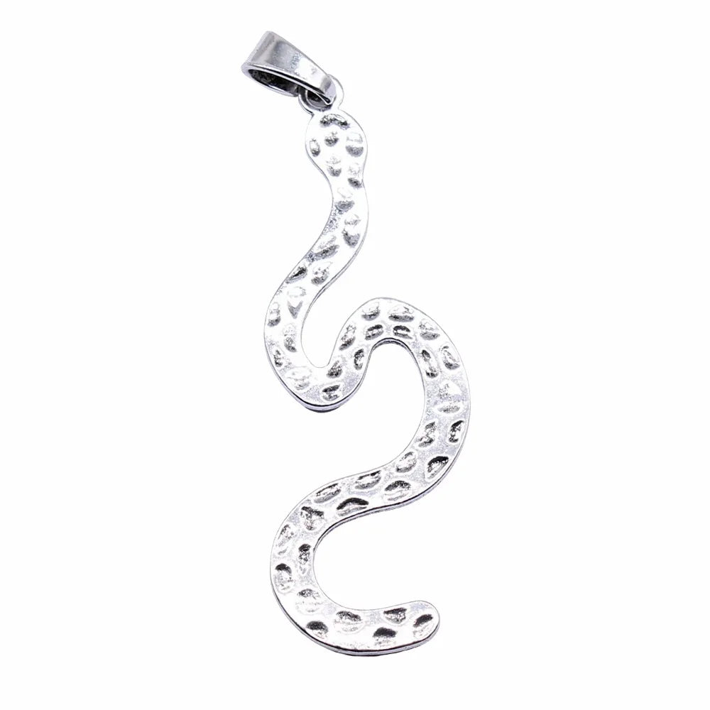 96x32mm 17.5g Antique Silver Zinc Alloy Snake Charm Pendant for DIY Necklace Bracelet Jewelry Making