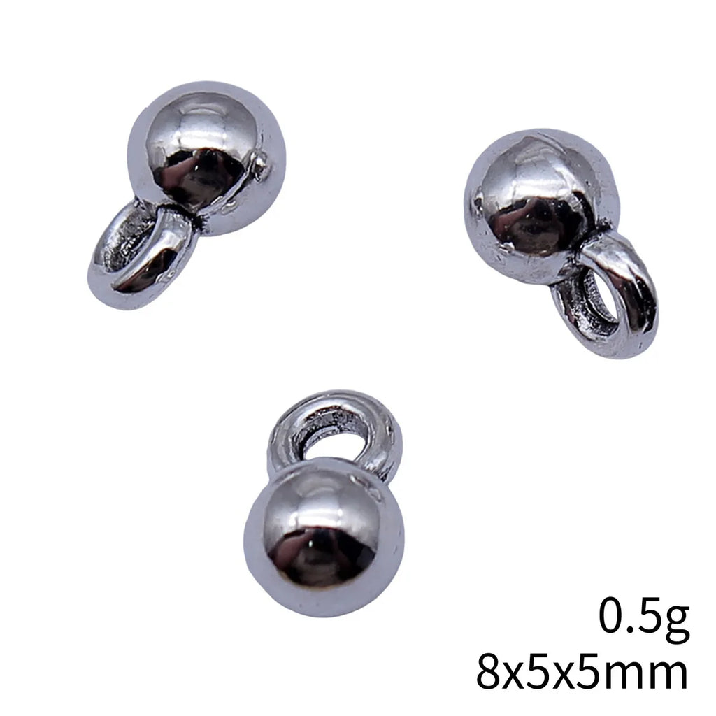 8x5x5mm 0.5g Antique Silver Zinc Alloy Ball Charm Pendant for DIY Necklace Bracelet Jewelry Making