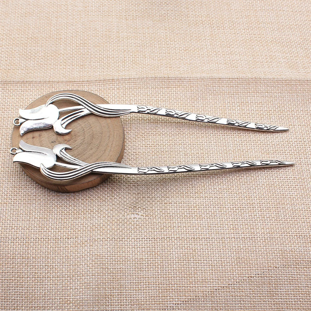 160x26mm 18g Antique Silver Zinc Alloy Flower Tulip Bookmark Jewelry Finding for DIY Book Charm Gifts