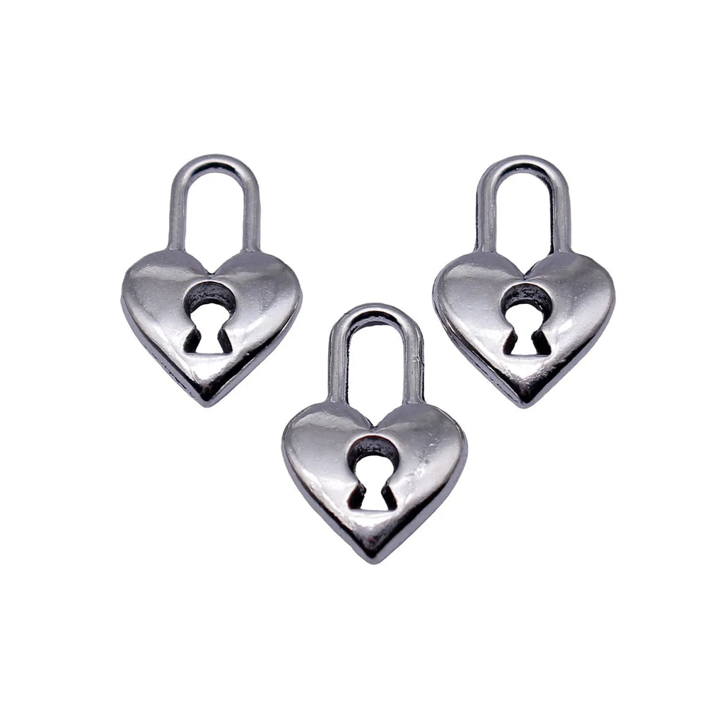 15x9.9mm 0.82g Antique Silver Zinc Alloy Heart Lock Charm Pendant for DIY Necklace Bracelet Jewelry Making
