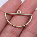 30x19mm 1.3g KC Gold Zinc Alloy Geometric Charm Pendant for DIY Necklace Earring Jewelry Making