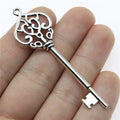 22x69mm 3.1g Multicolor Zinc Alloy Key Charm Pendant for DIY Necklace Bracelet Jewelry Making