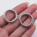 27x27mm 5.4g Multicolor Zinc Alloy Round Ring Charm Pendant for Necklace Earring Jewelry Making