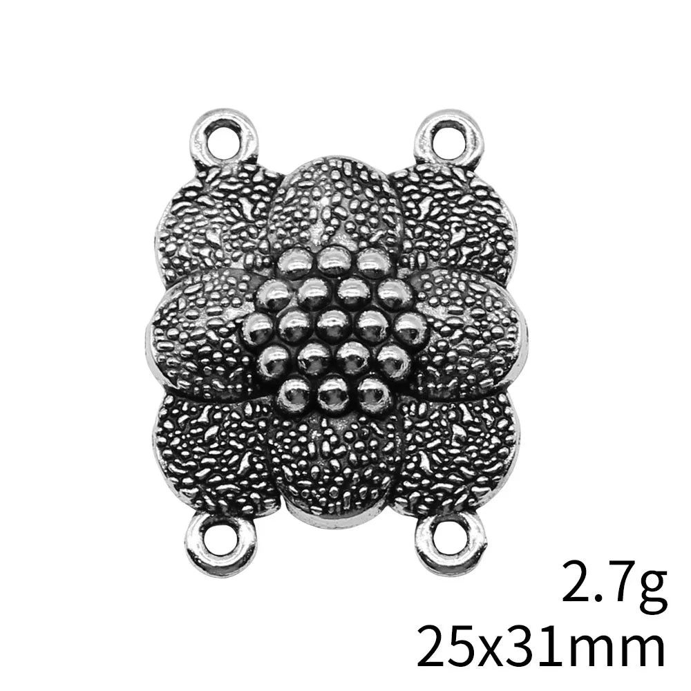 25x31mm 2.7g Multicolor Zinc Alloy Four-Hole Body Chain Connector Charm for Waist Chain Jewelry Making