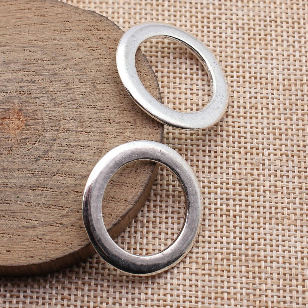 29x29mm 3.5g Antique Silver Zinc Alloy Round Ring Connector Charm for DIY Bracelet Necklace Jewelry Making