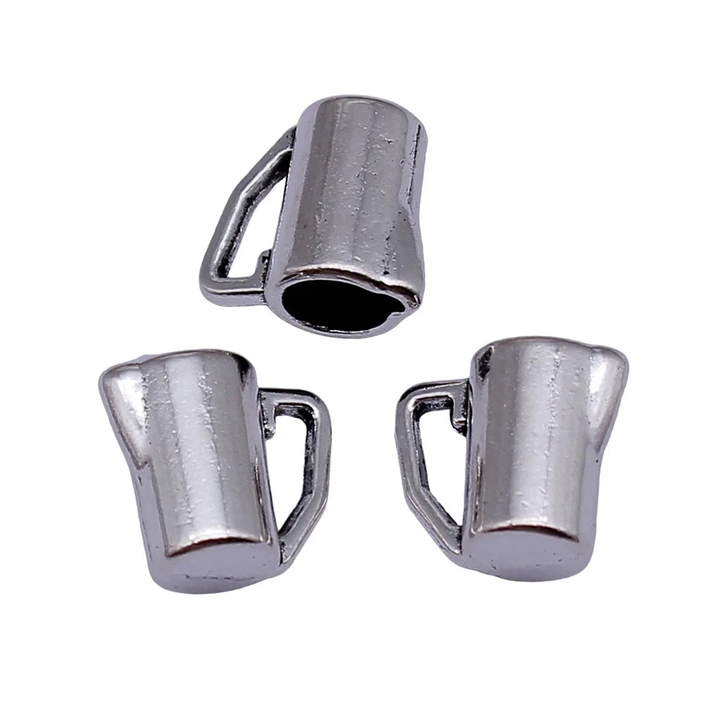 11x10x6.6mm 1g Antique Silver Zinc Alloy Water Cup Charm Pendant for Bracelet Necklace Making