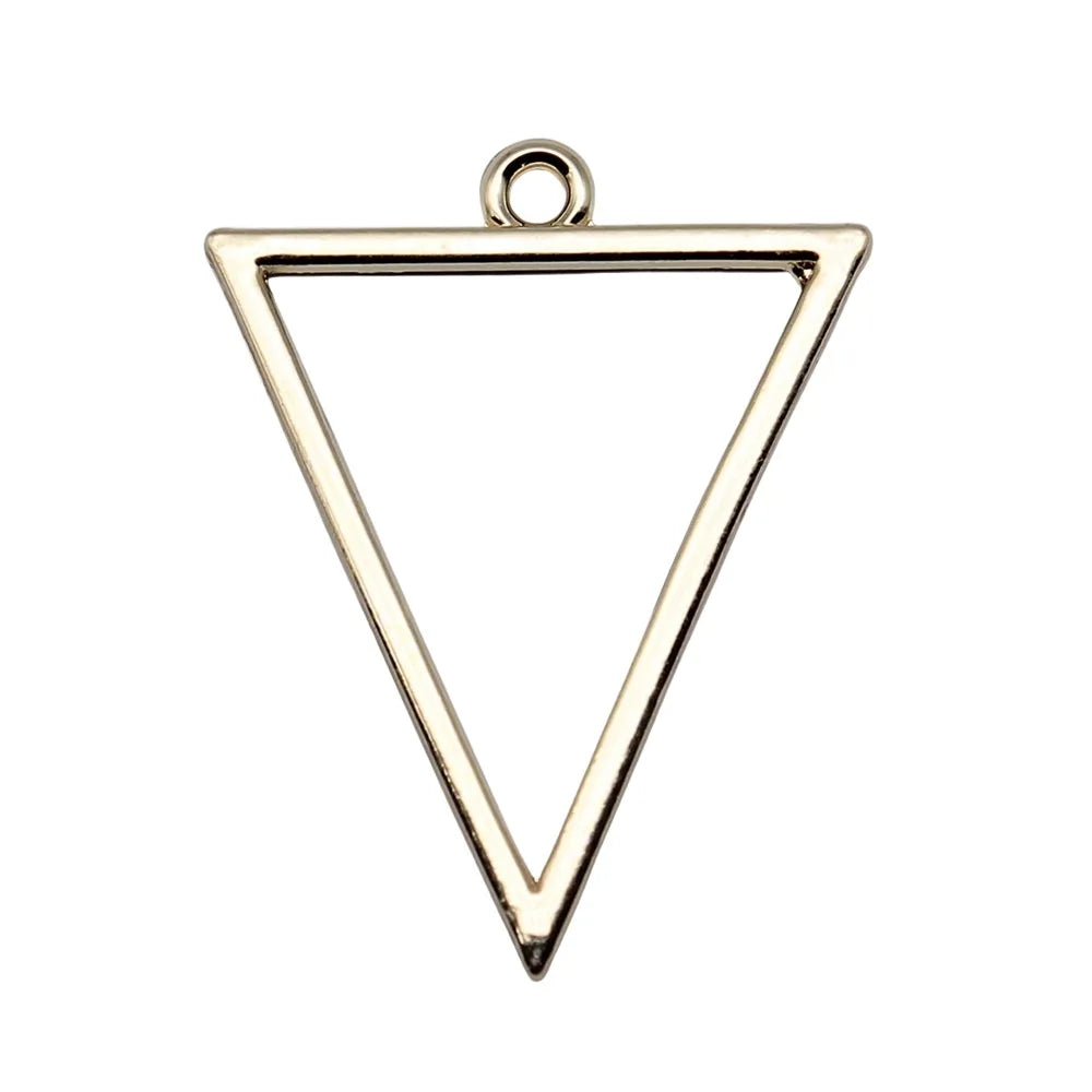 27x35mm 1.8g KC Gold Zinc Alloy Triangle Charm Pendant for DIY Necklace Bracelet Jewelry Making