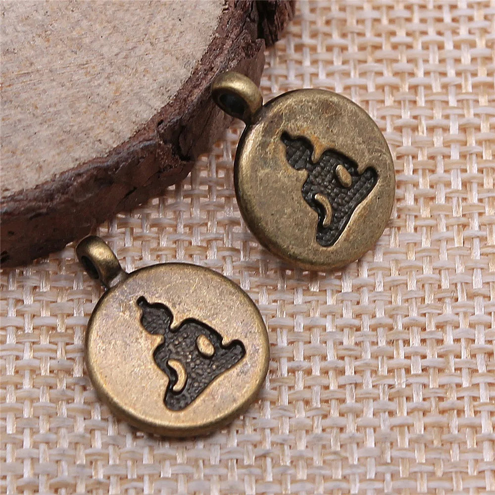 19x15mm 2g Multicolor Zinc Alloy Double Sided Buddha Charm Pendant for DIY Necklace Jewelry Making