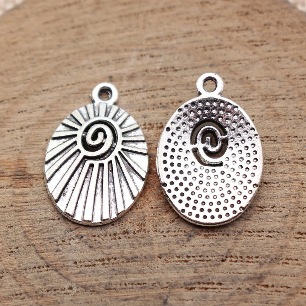 20x13mm 1.2g Multicolor Zinc Alloy Radiating Swirl charm pendant for DIY bracelet necklace making