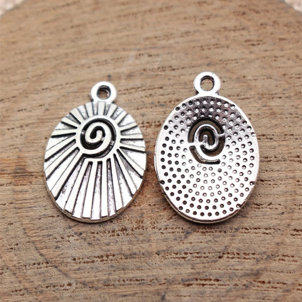 20x13mm 1.2g Multicolor Zinc Alloy Radiating Swirl charm pendant for DIY bracelet necklace making