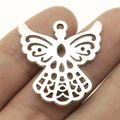 28x27mm 3.3g Antique Silver Zinc Alloy Angel Charm Pendant for DIY Necklace Bracelet Jewelry Making