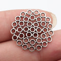 26x26x3mm 1.4g Zinc Alloy Ring Round Charm Pendants for DIY Bracelet Necklace Jewelry Making