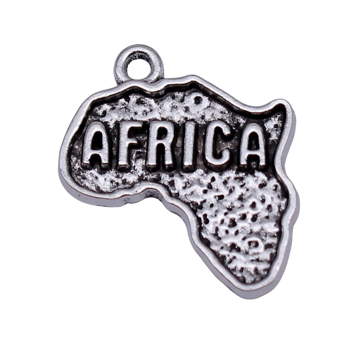 20x19mm 1.9g Antique Silver Zinc Alloy Africa Map Charm Pendant for DIY Necklace Bracelet Jewelry