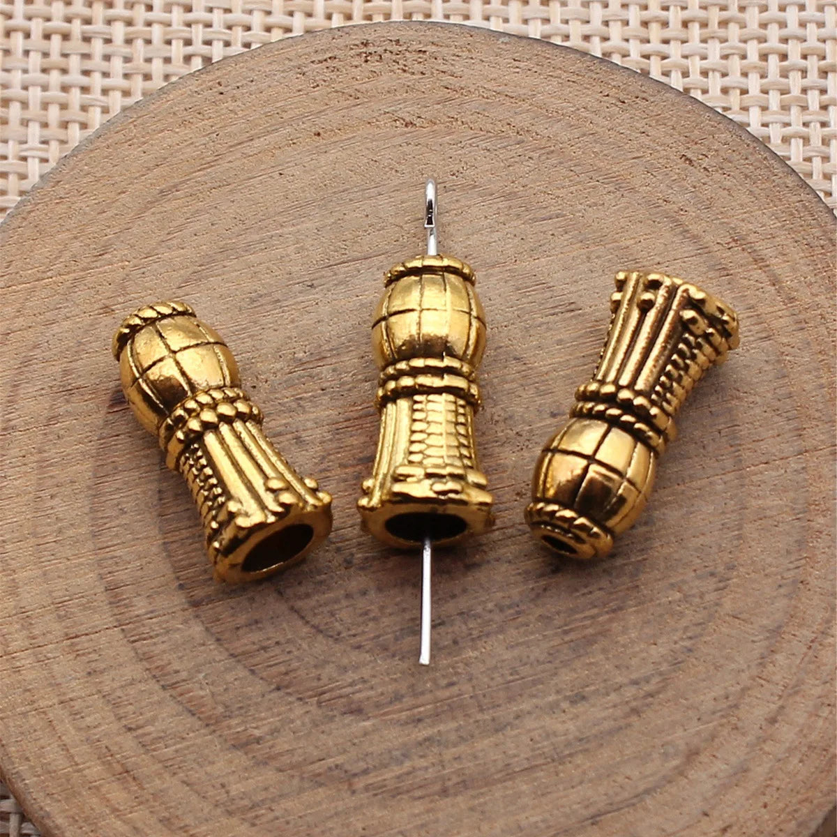 18x8.2x8.2mm 2.3g Multicolor Zinc Alloy Imam Prayer Rosary Loose Metal Beads for DIY Jewelry Making