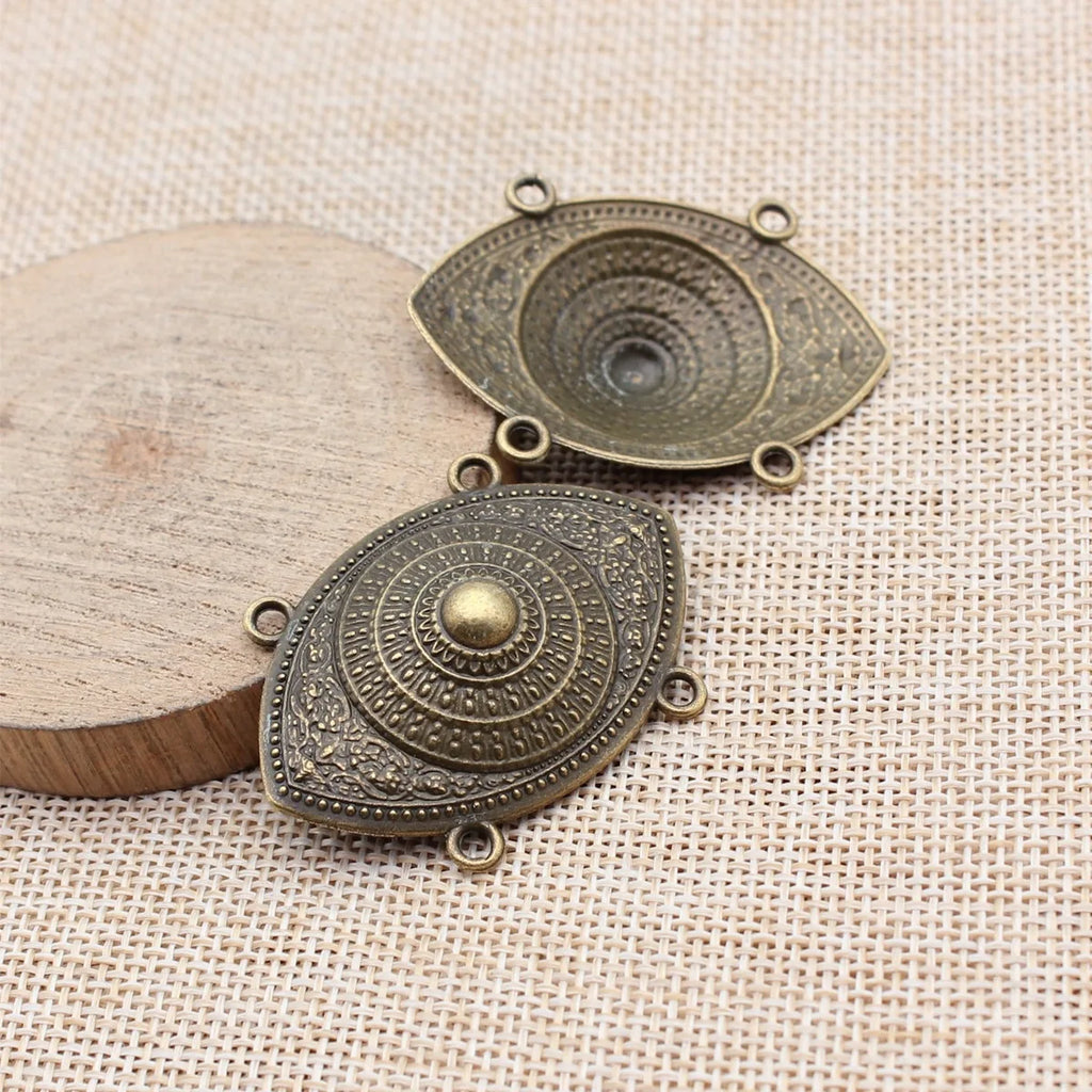 32x44mm 4.7g Multicolor Zinc Alloy Four Hole Body Chain Connector Charm for Headpiece Making