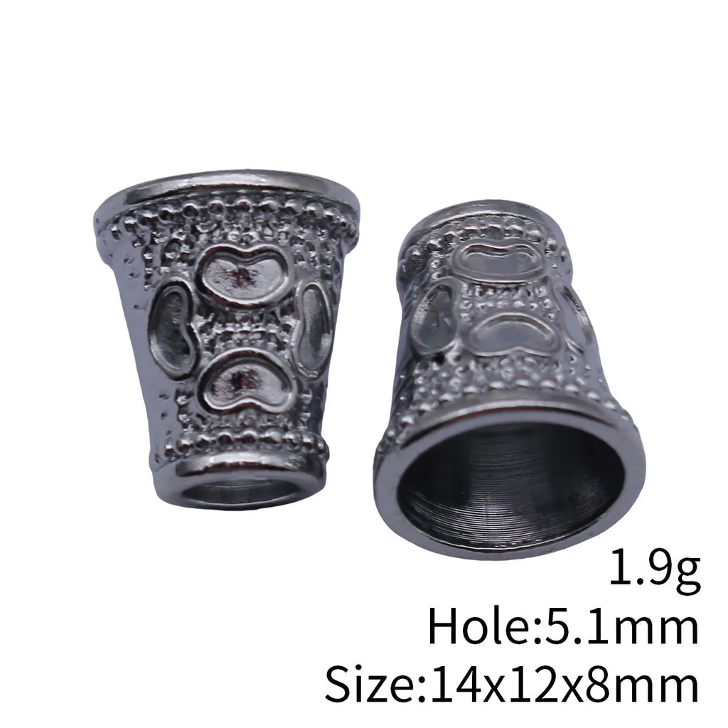 14x12x8mm 1.9g Multicolor Zinc Alloy Hollow Heart Cone Tassel Cap Jewelry Findings for DIY Pendant Making