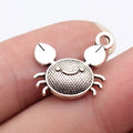 19x16mm 1.4g Antique Silver Zinc Alloy Crab charm pendant for DIY vintage bracelet necklace making
