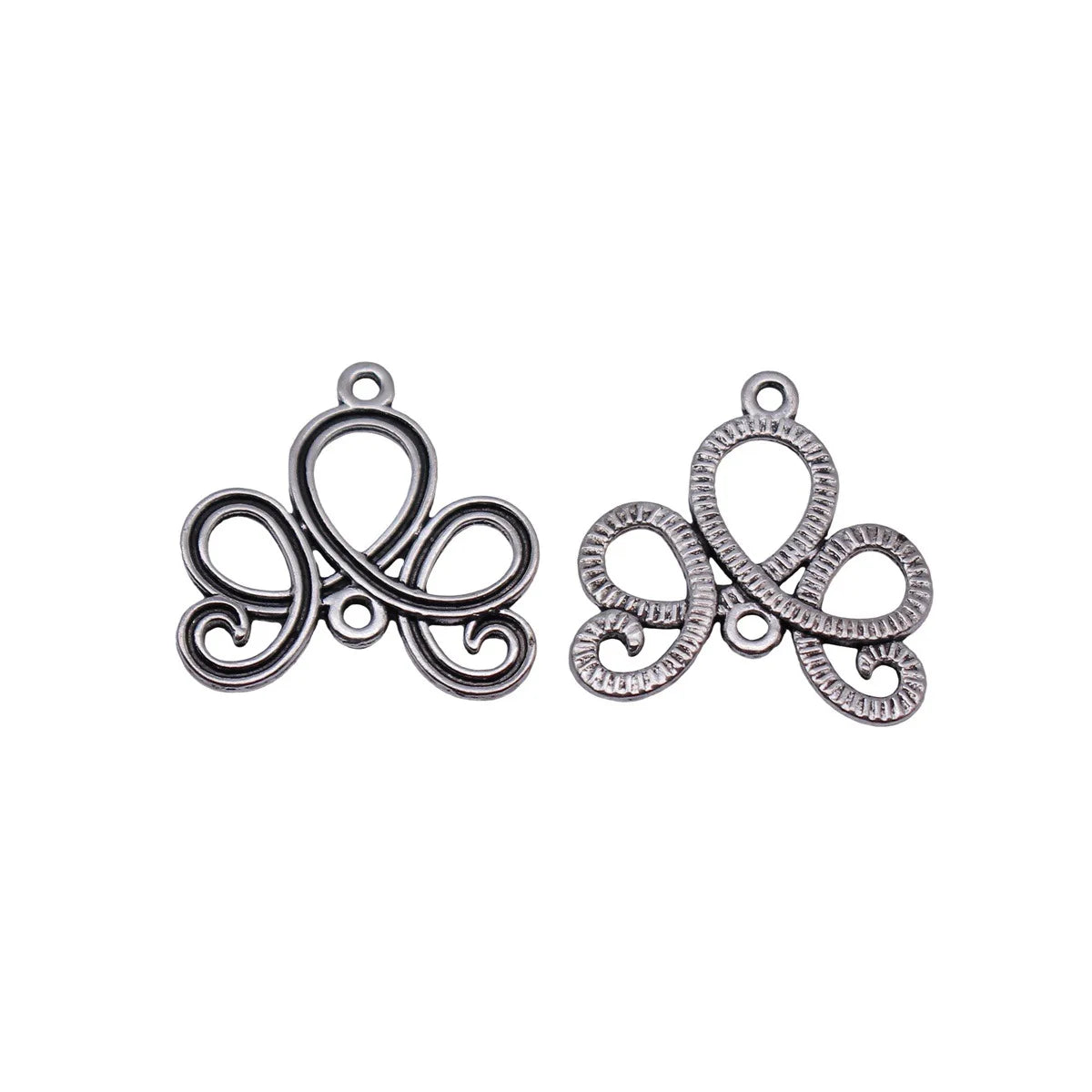 21x21mm 1.1g Antique Silver Zinc Alloy Celtic Swirl Celtic Knot Connector Charm for DIY Bracelet Jewelry Making