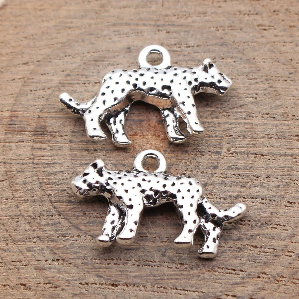 24x15mm 2.5g Multi-Color Zinc Alloy 3D Leopard Charm Pendant for DIY Necklace Bracelet Making
