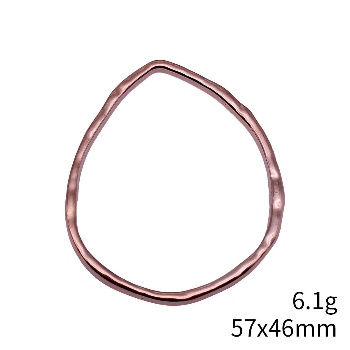 57x46mm 6.1g Rose Gold Zinc Alloy Hollow Teardrop Frame Charm Pendant for DIY Necklace Jewelry