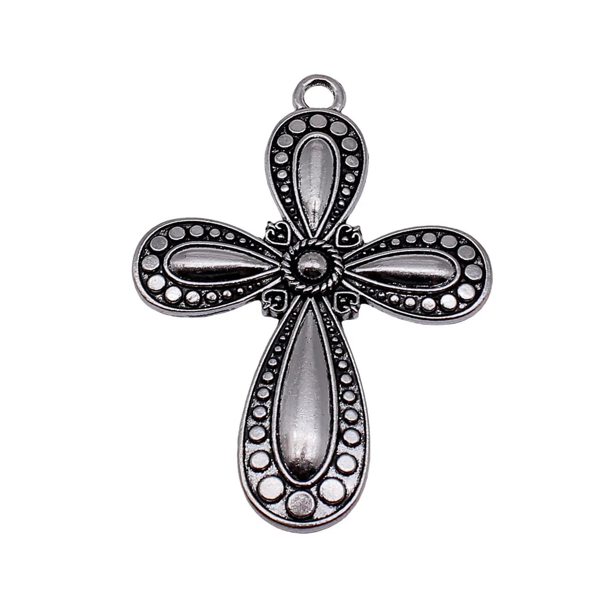 72x53mm 9.5g Antique Silver Zinc Alloy Large Cross Charm Pendant for Necklace and Bracelet Making