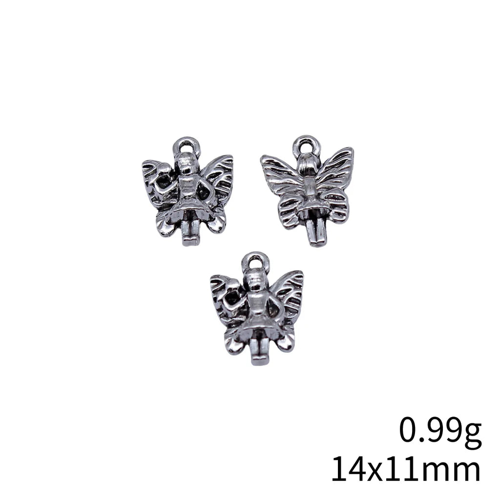14x11mm 0.99g Antique Silver Zinc Alloy Butterfly Angel Charm Pendant for DIY Necklace Bracelet Jewelry