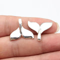 24x21mm 2.6g Antique Silver Zinc Alloy Whale Tail Charm Pendant for DIY Ocean Theme Jewelry Making
