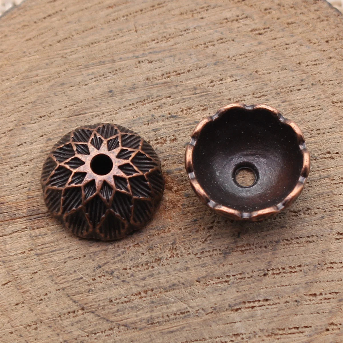14x14x6.4mm 1.3g Multicolor Zinc Alloy Flower Bead Cap Spacer Beads for DIY Jewelry Making