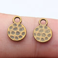11x8mm 0.4g Multi Color Zinc Alloy Hammered Round Disc Charm Pendant for DIY Jewelry Making