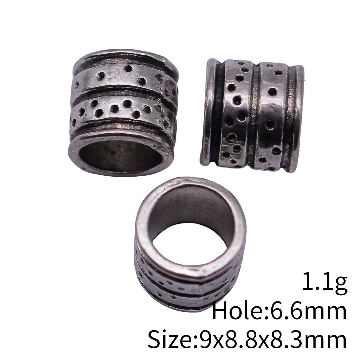 9x8.8x8.3mm 1.1g Antique Silver Zinc Alloy Irregular Pitted Texture Spacer Beads for Bracelet Jewelry Making