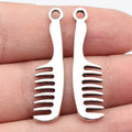 39x9.9mm 2.1g Antique Silver Zinc Alloy Comb Charm Pendant for DIY Necklace Bracelet Jewelry Making