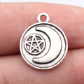 20x17mm 1.6g Antique Silver Zinc Alloy Moon Star Charm Pendant for DIY Bracelet Necklace Making