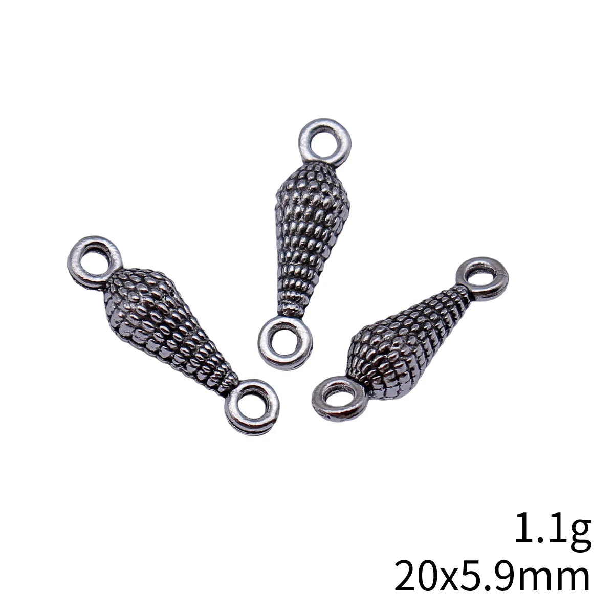 20x5.9mm 1.1g Antique Silver Zinc Alloy Teardrop Connector Charm for DIY Earrings Bracelet Making