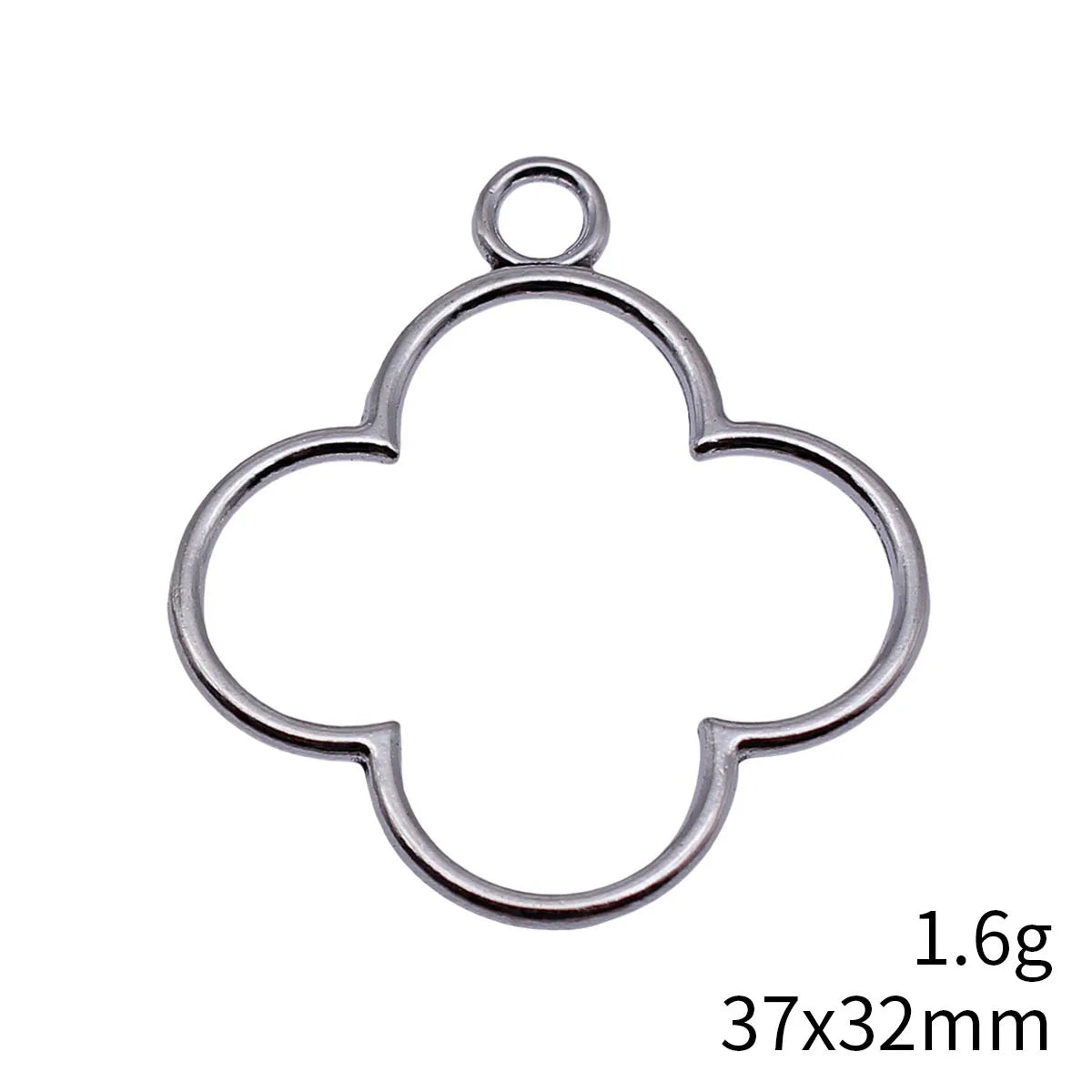 37x32mm 1.6g Multicolor Zinc Alloy Hollow Geometric Flower Frame Charm Pendant for DIY Jewelry Making