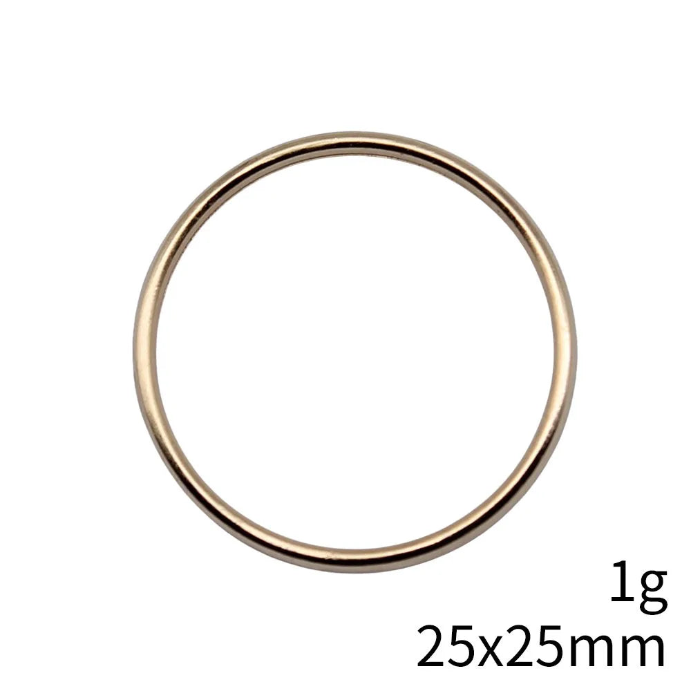 25x25mm 1g KC Gold Plated Zinc Alloy Round Ring Charm Pendant for DIY Necklace Jewelry Making