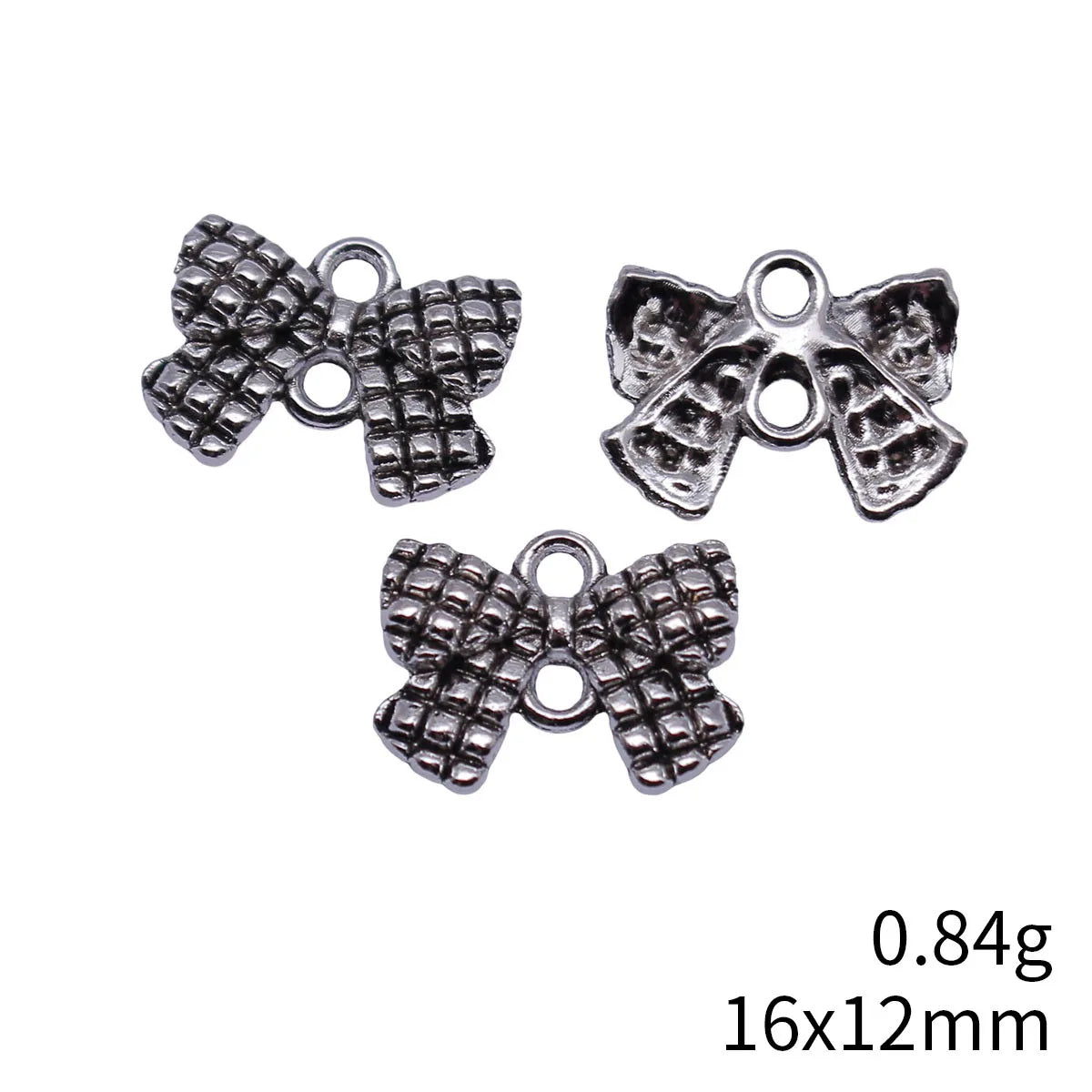 16x12mm 0.84g Multicolor Zinc Alloy Bow Butterfly Connector Charm for DIY Bracelet Necklace Jewelry Making