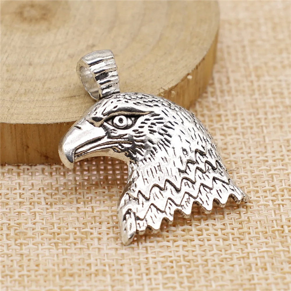 33x29mm 5g Multicolor Zinc Alloy Eagle Head Bird Head Charm Pendant for DIY Necklace Jewelry Making