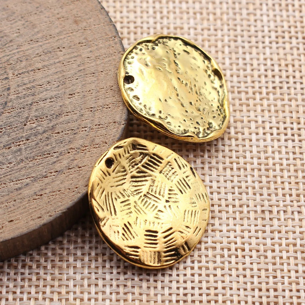 24x23mm 3g Multi-Color Zinc Alloy Textured Egg Shape Charm Pendant for DIY Necklace Jewelry Making