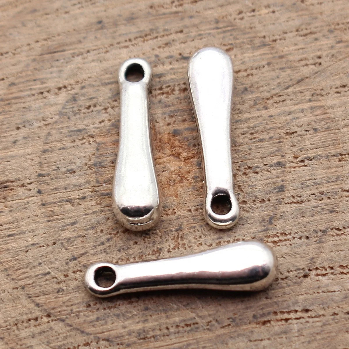16x4.2x3.7mm 0.71g Antique Silver Zinc Alloy Water Drop Charm Pendant for Necklace Earring Making