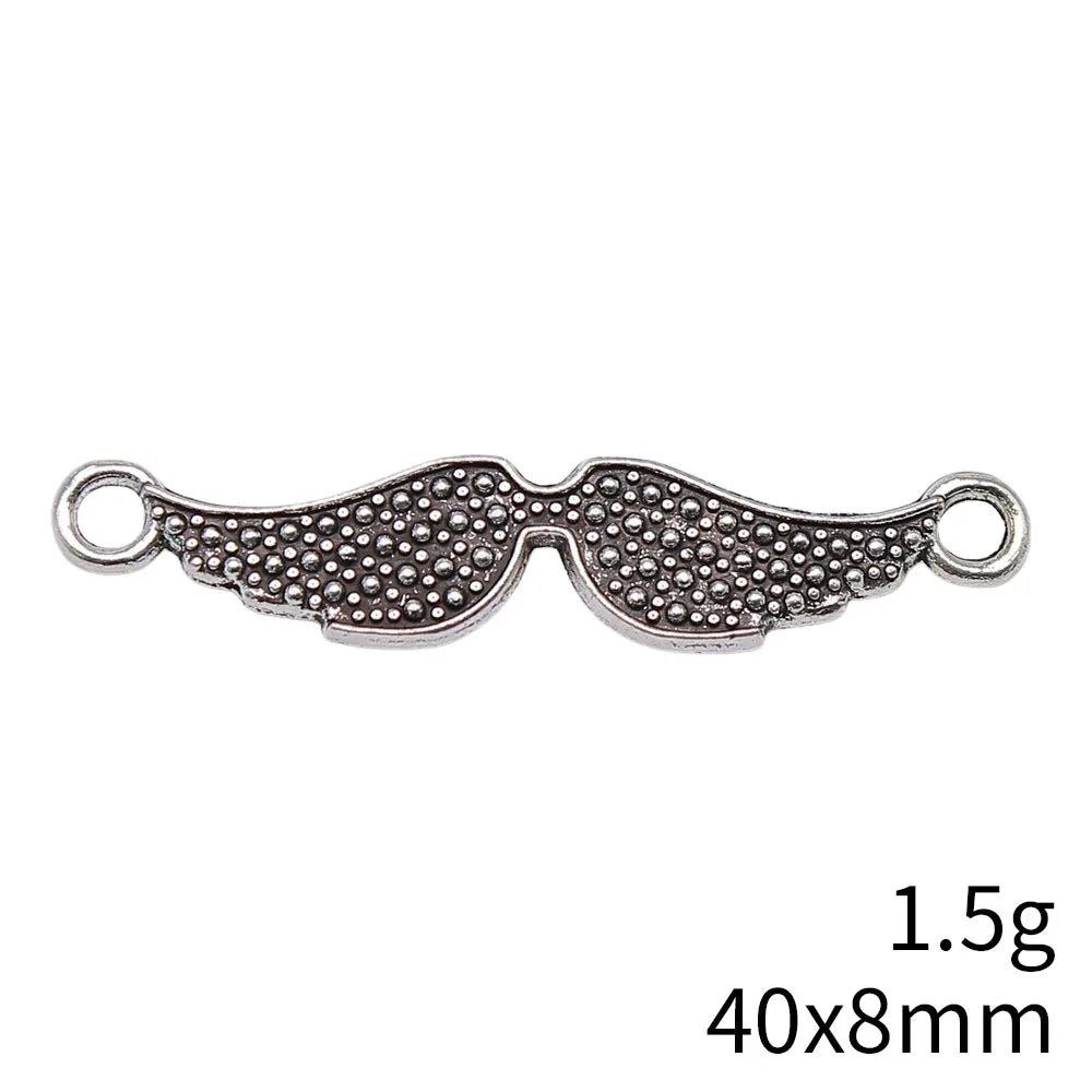 40x8mm 1.5g Multicolor Zinc Alloy Wing Connector Charm for Bracelet Necklace Jewelry Making