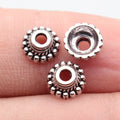 7.5x7.5x3.3mm 0.34g Antique Silver Zinc Alloy Flower Bead Caps Flower Cones for DIY Bracelet Necklace Making