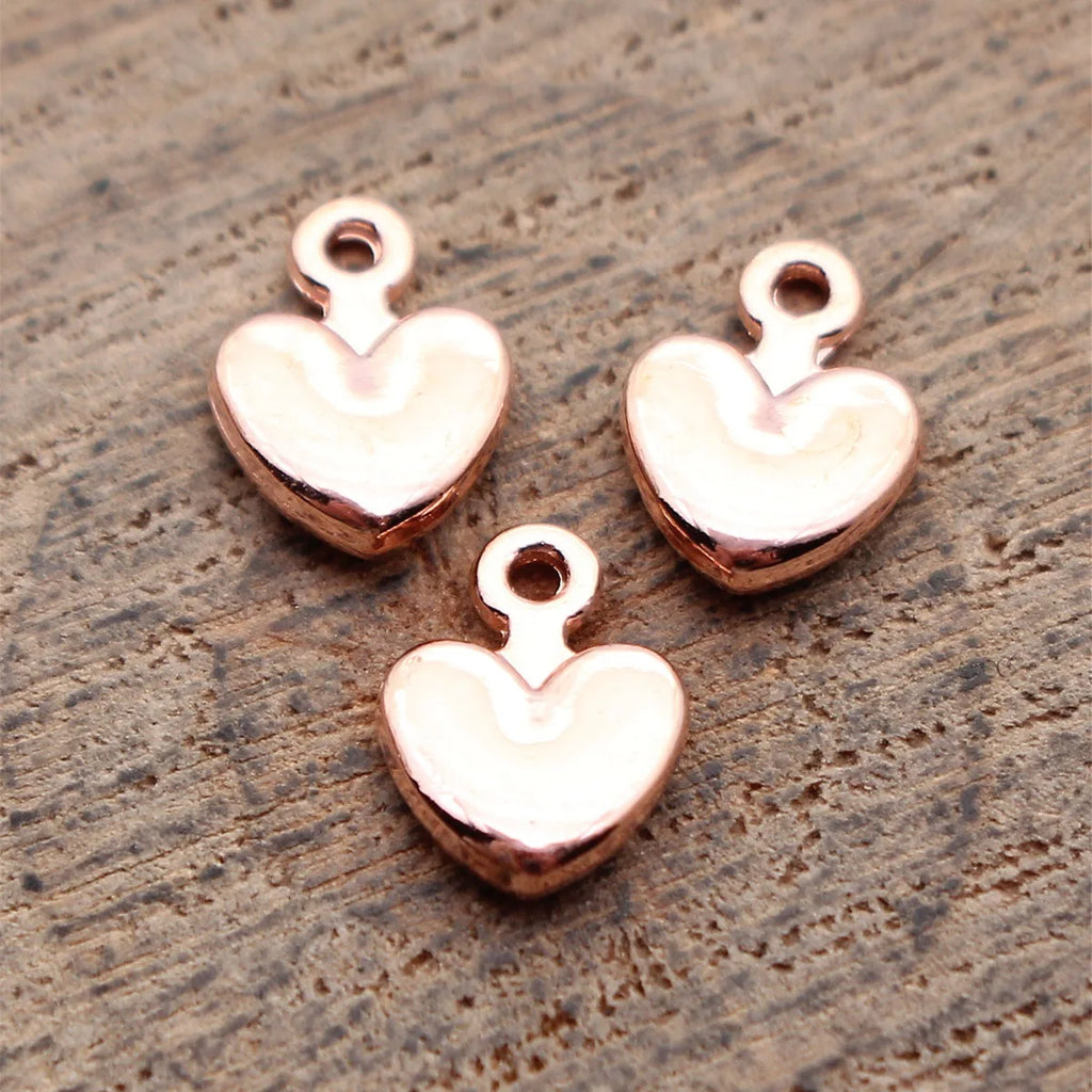 9x6.6mm 0.32g Multicolor Zinc Alloy Heart Charm Pendant for DIY Bracelet Necklace Jewelry Making