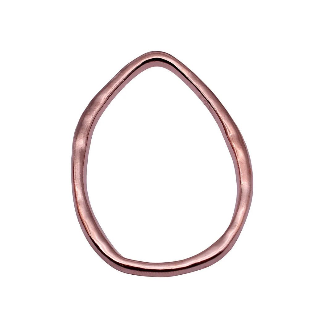 40x29mm 3.2g Rose Gold Zinc Alloy Hollow Pear Frame Charm Pendant for DIY Necklace Jewelry Making