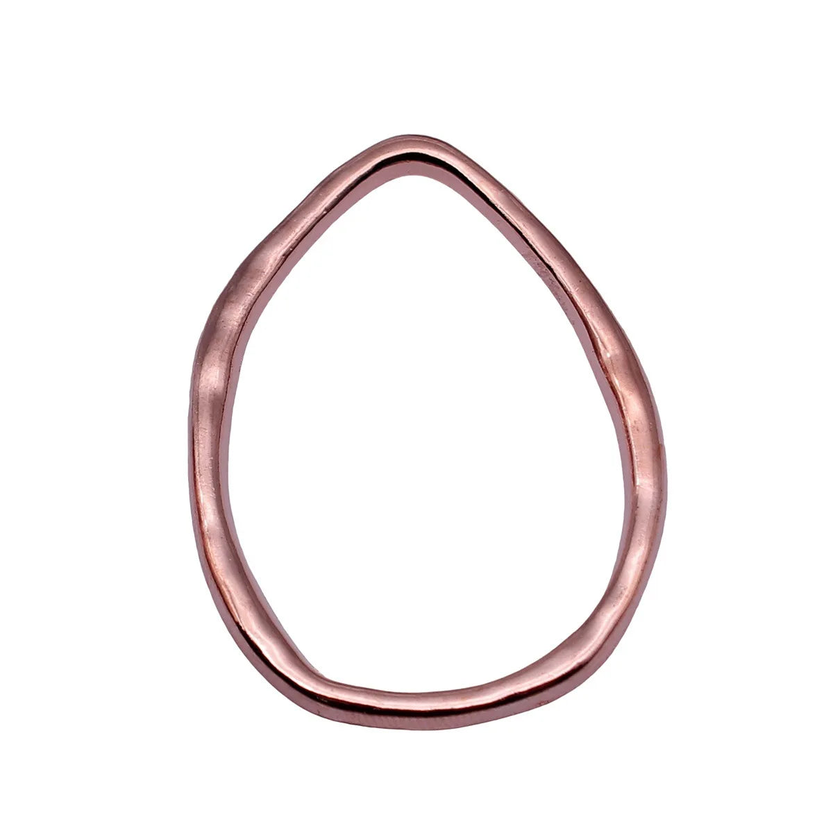 40x29mm 3.2g Rose Gold Zinc Alloy Hollow Pear Frame Charm Pendant for DIY Necklace Jewelry Making