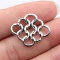 27x23mm 2.1g Multicolor Zinc Alloy Hollow Geometric Diamond Connector Charm for DIY Necklace Making