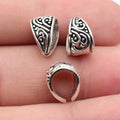 11x9x7.6mm 0.92g Antique Silver Zinc Alloy Engraved Floral Pendant Bail for Necklace Jewelry Making
