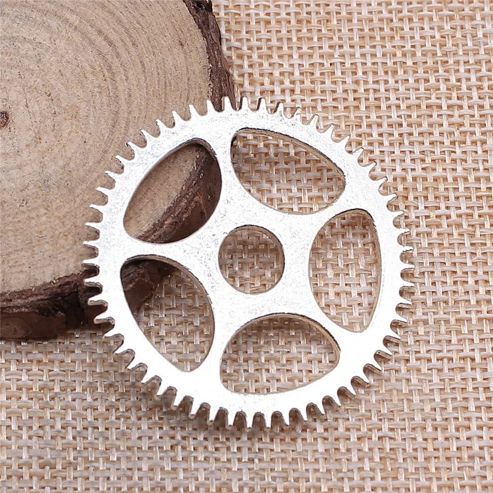 42x42mm 7.3g Multicolor Zinc Alloy Gear Charm Pendant for Necklace Bracelet Steampunk Jewelry Making