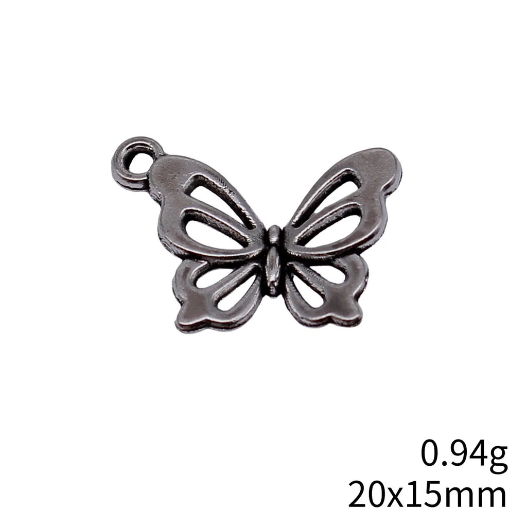20x15mm 0.94g Antique Silver Zinc Alloy Butterfly Charm Pendant for DIY Necklace Bracelet Jewelry