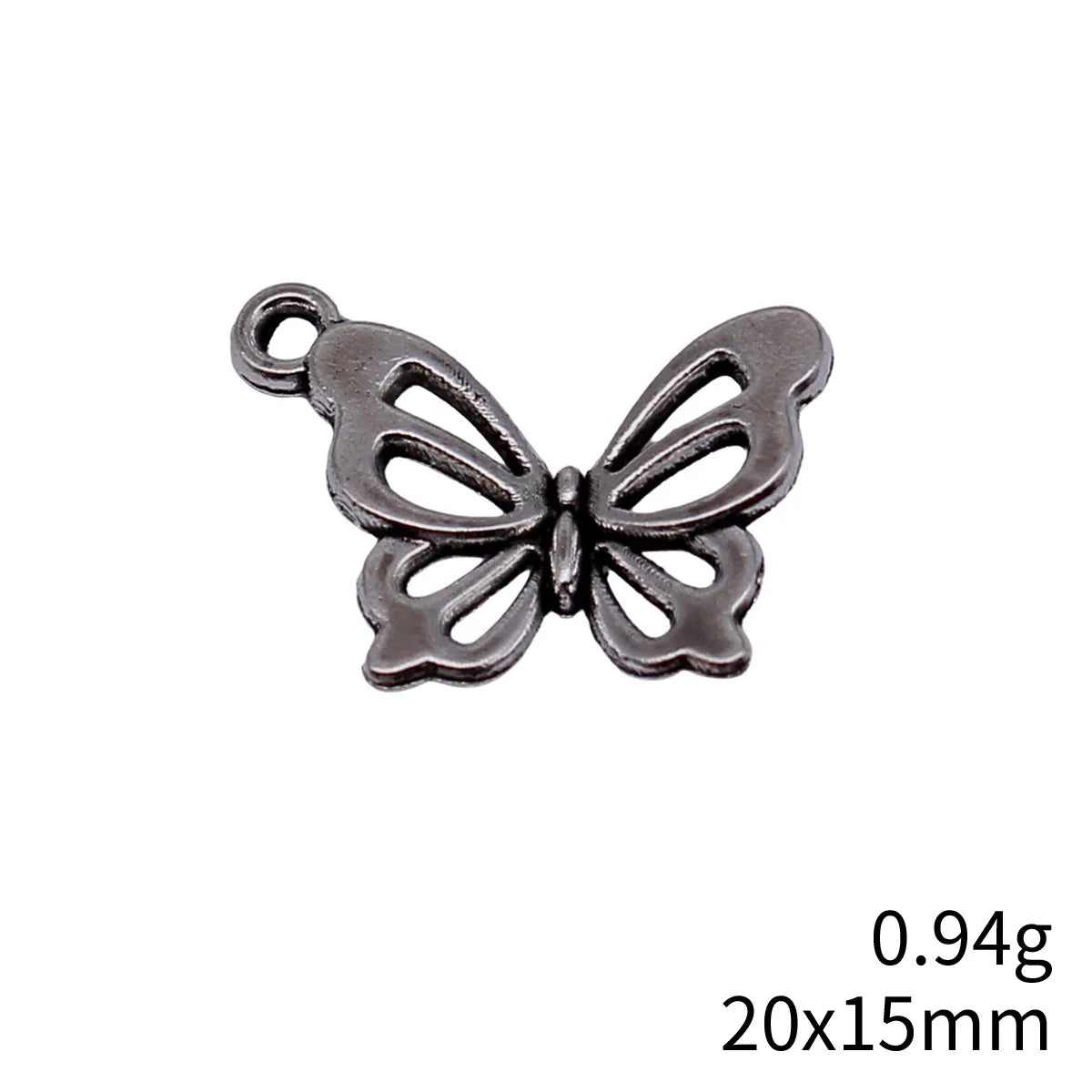 20x15mm 0.94g Antique Silver Zinc Alloy Butterfly Charm Pendant for DIY Necklace Bracelet Jewelry