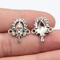 20x17mm 1.3g Antique Silver Zinc Alloy Ganesha Elephant Head God Connector Charm for DIY Jewelry